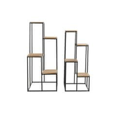 DKD Home Decor Kovinska polica DKD Home Decor Fir (2 kosa) (35,5 x 35,5 x 90 cm) (40 x 40 x 100 cm)