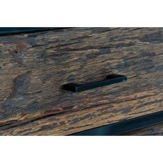 DKD Home Decor Police DKD Home Decor Črna Naravna Temno rjava Kovina Recikliran les Mango les 100 x 37 x 180 cm