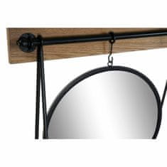 DKD Home Decor Police DKD Home Decor Črni naravni les Kovinsko ogledalo MDF les 120 x 20 x 83 cm
