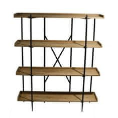 DKD Home Decor Police DKD Home Decor S3023707 Fir Natural Black Metal 4 police (150 x 35 x 180 cm)