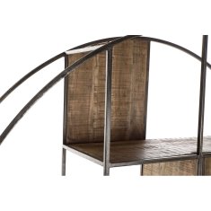 DKD Home Decor Police DKD Home Decor Črna kovina Rjava akacija Vintage (175 x 36 x 183 cm)