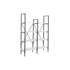 DKD Home Decor Police DKD Home Decor Črna kovina Bela 4 police MDF les (110 x 30 x 150 cm)