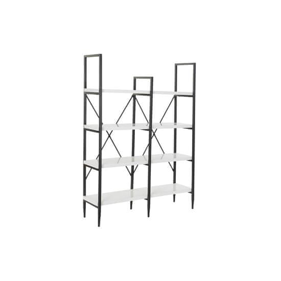 DKD Home Decor Police DKD Home Decor Črna kovina Bela 4 police MDF les (110 x 30 x 150 cm)
