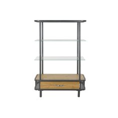 DKD Home Decor Police DKD Home Decor Crystal Metal Wood Brown Dark grey 2 polici (80 x 40 x 121 cm)
