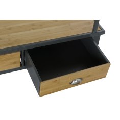 DKD Home Decor Police DKD Home Decor Crystal Metal Wood Brown Dark grey 4 police (100 x 40 x 181 cm)