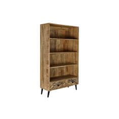 DKD Home Decor Police DKD Home Decor Črna kovina Temno rjava Mango les 100 x 40 x 180 cm