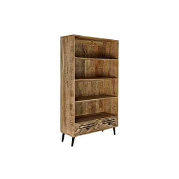 DKD Home Decor Police DKD Home Decor Črna kovina Temno rjava Mango les 100 x 40 x 180 cm