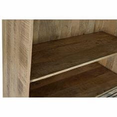 DKD Home Decor Police DKD Home Decor Črna kovina Temno rjava Mango les 100 x 40 x 180 cm