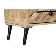 DKD Home Decor Police DKD Home Decor Črna kovina Temno rjava Mango les 100 x 40 x 180 cm