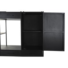 DKD Home Decor Police DKD Home Decor 160 x 45 x 200 cm Črna kovina Mango les