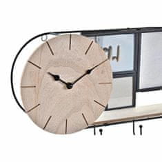 DKD Home Decor Police DKD Home Decor Črna kovinska lesena rjava 1 polica (52 x 10 x 26 cm)