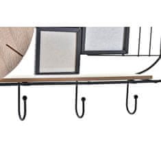 DKD Home Decor Police DKD Home Decor Črna kovinska lesena rjava 1 polica (52 x 10 x 26 cm)