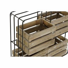 DKD Home Decor Police DKD Home Decor Črna Naravni les Kovina 72 x 22 x 72 cm