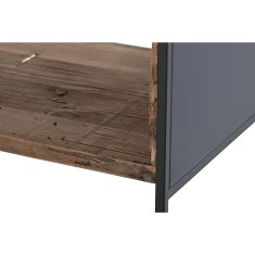 DKD Home Decor Police DKD Home Decor Wall Black Natural Wood Metal Pinewood Recycled Wood 180,5 x 35 x 190 cm (1)