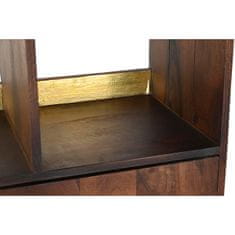 DKD Home Decor Police DKD Home Decor Črna zlata kovina Temno rjava Mango les 4 police (90 x 35 x 200 cm)