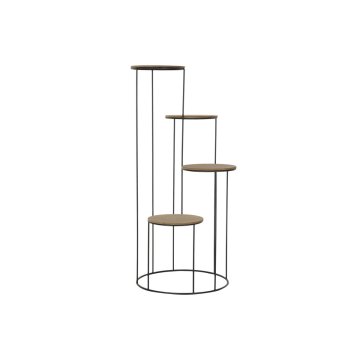 DKD Home Decor Police DKD Home Decor Natural Metal 4 police MDF Wood (47,5 x 47,5 x 111 cm)