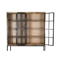 DKD Home Decor Police DKD Home Decor Črna naravna kovina Mango les 170 x 45 x 200 cm (1)