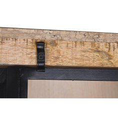 DKD Home Decor Police DKD Home Decor Črna naravna kovina Mango les 170 x 45 x 200 cm (1)