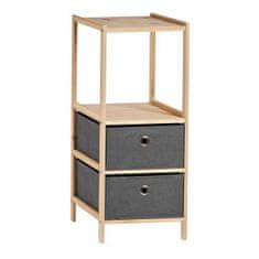 Kipit Police iz sive lesene tkanine (26 x 72,5 x 32 cm)