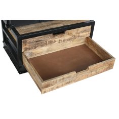 DKD Home Decor Police DKD Home Decor 75 x 47 x 220 cm 79 x 48 x 220 cm Naravna črna kovina Mango les