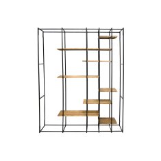 DKD Home Decor Police DKD Home Decor Črna naravna kovina MDF les 140 x 33 x 180 cm (1)