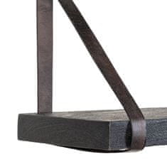 BigBuy Police 40 x 18 x 28 cm Črni les Usnje