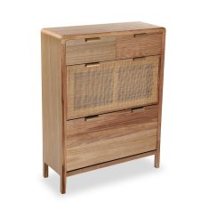 Versa Stojalo za čevlje iz ratana MDF les (30 x 107 x 80 cm)