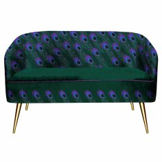 DKD Home Decor Kavč DKD Home Decor Zelena zlata kovinska plastična sodobna