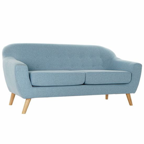 DKD Home Decor 3-sedežna zofa DKD Home Decor Poliester Gumijasti les Nebo modra (172 x 80 x 81 cm)