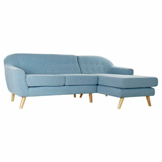 DKD Home Decor 3-sedežna zofa DKD Home Decor 8424001799343 226 x 144 x 84 cm Skandinavski gumijasti les Nebo modra