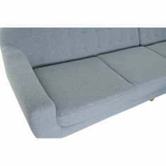DKD Home Decor 3-sedežna zofa DKD Home Decor 8424001799343 226 x 144 x 84 cm Skandinavski gumijasti les Nebo modra