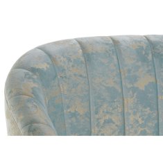 DKD Home Decor Kavč DKD Home Decor Zelena poliester breza Golden Glam (124 x 73 x 80 cm)