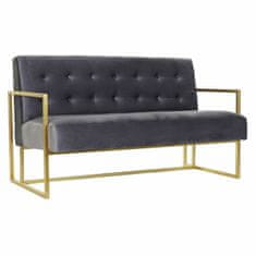 DKD Home Decor Kavč DKD Home Decor Grey Polyester Metal Golden Glam (128 x 70 x 76 cm)