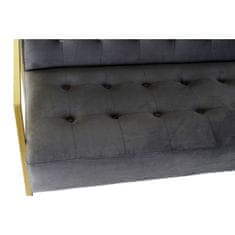 DKD Home Decor Kavč DKD Home Decor Grey Polyester Metal Golden Glam (128 x 70 x 76 cm)