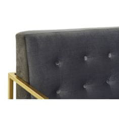 DKD Home Decor Kavč DKD Home Decor Grey Polyester Metal Golden Glam (128 x 70 x 76 cm)