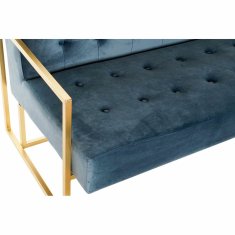 DKD Home Decor Kavč DKD Home Decor 8424001802340 Blue Golden Metal Modern 128 x 70 x 76 cm