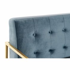 DKD Home Decor Kavč DKD Home Decor 8424001802340 Blue Golden Metal Modern 128 x 70 x 76 cm