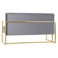 DKD Home Decor Kavč DKD Home Decor Grey Polyester Metal Golden Glam (128 x 70 x 76 cm)