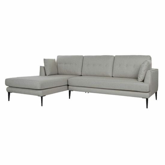 DKD Home Decor Sedežna garnitura DKD Home Decor Siva Poliester Kovina (240 x 160 x 85 cm)
