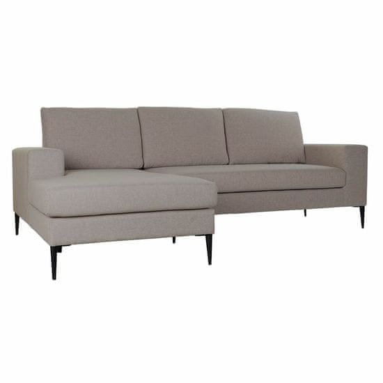 DKD Home Decor Sedežna garnitura DKD Home Decor Poliester Kovina Temno siva (240 x 160 x 85 cm)