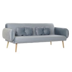 DKD Home Decor Kavč DKD Home Decor 200 x 85 x 80 cm Kovinski žamet Nebo modra Plastika Moderno