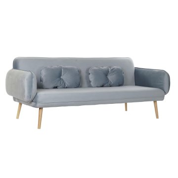 DKD Home Decor Kavč DKD Home Decor 200 x 85 x 80 cm Kovinski žamet Nebo modra Plastika Moderno
