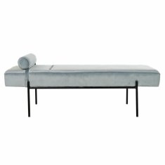 DKD Home Decor Chaise Longue kavč DKD Home Decor Black Sky blue Metal 140 x 59 x 42 cm