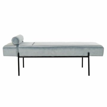 DKD Home Decor Chaise Longue kavč DKD Home Decor Black Sky blue Metal 140 x 59 x 42 cm