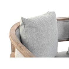 DKD Home Decor Zofa DKD Home Decor Laneno platno Gumijasti les Svetlo siva (122 x 69 x 72 cm)