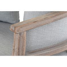 DKD Home Decor Zofa DKD Home Decor Laneno platno Gumijasti les Svetlo siva (122 x 69 x 72 cm)