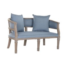 DKD Home Decor Kavč DKD Home Decor Modro platno Gumijasti les (122 x 69 x 72 cm)