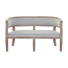 DKD Home Decor Zofa DKD Home Decor Laneno platno Gumijasti les Svetlo siva (122 x 69 x 72 cm)