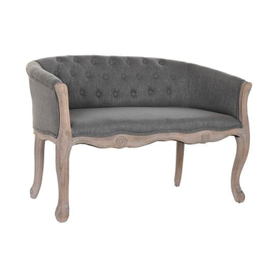 DKD Home Decor Kavč DKD Home Decor Poliester Gumijasti les Temno siva (107 x 61 x 71 cm)