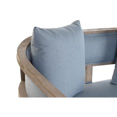 DKD Home Decor Kavč DKD Home Decor Modro platno Gumijasti les (122 x 69 x 72 cm)